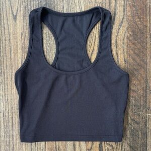 SHEIN Black Ribbed Tank Top